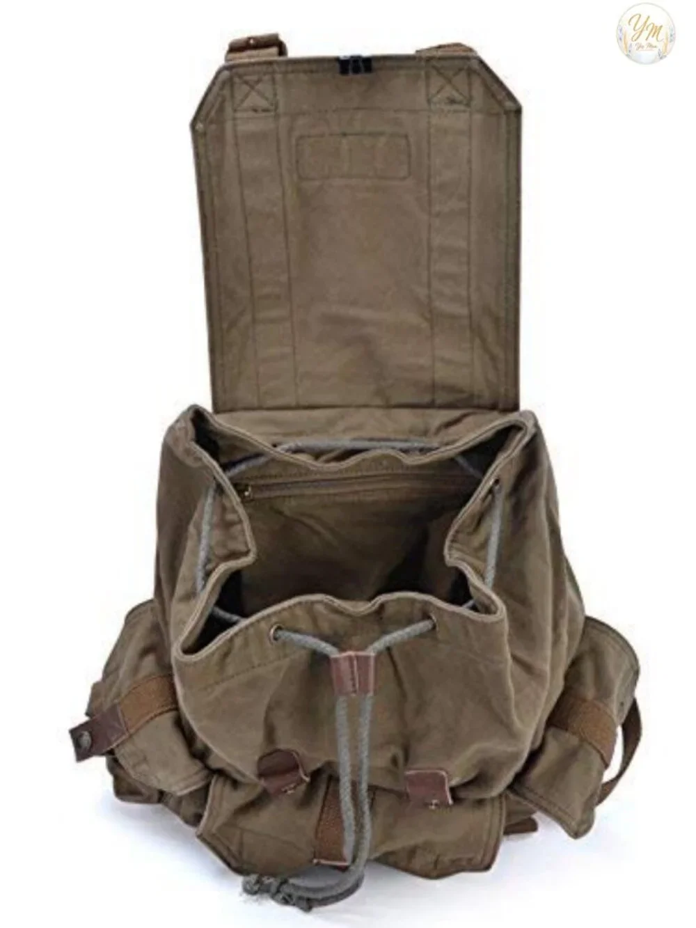 Thick Canvas Backpack 17 Inch Laptop Casual Daypack Rucksack